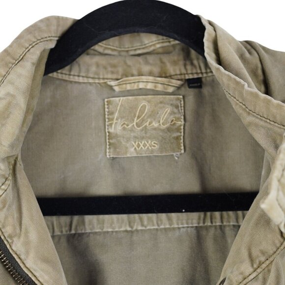 Aritzia Talula XXXS Green & Black Hooded Utility Jacket With Drawstring Waist - Picture 2 of 8